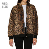110131, SILVER BLING STUDDED LEOPARD PRINT HOODED JACKET