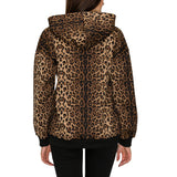 110131, SILVER BLING STUDDED LEOPARD PRINT HOODED JACKET
