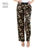110133, SILVER BLING STUDDED CAMOUFLAGE PRINT DRAWSTRING TROUSERS PANTS