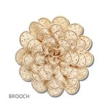 110134, GLAM RHINESTONE STUDDED FLORAL PIN BROOCH