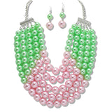 110135, SORORITY MULTI LAYERED PEARL STATEMENT NECKLACE