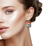 110152, WESTERN COWBOY GRAPHIC EARRING wholesale fashion jewelry - GOOD FEELINGS, INC