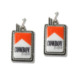 110152, WESTERN COWBOY GRAPHIC EARRING wholesale fashion jewelry - GOOD FEELINGS, INC