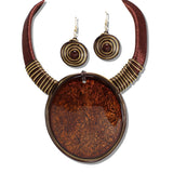 110171, BOLD ROUND COIL WRAPPED STATEMENT NECKLACE