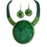 110171, BOLD ROUND COIL WRAPPED STATEMENT NECKLACE