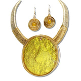 110171, BOLD ROUND COIL WRAPPED STATEMENT NECKLACE