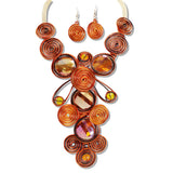 110178, ROUND COIL SPIRAL STATEMENT NECKLACE