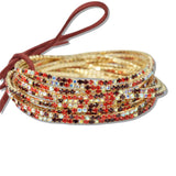 110182, GOLD PLAITING WITH PAVE RHINESTONE MULTI LAYERED STRETCH BRACELET SET