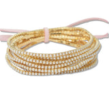 110182, PEARL STUDDED MULTI LAYERED STRETCH BRACELET SET