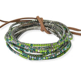 Hematite Plaiting with Pave Rhinestone Multi Layered Stretch Bracelet SET - view 10