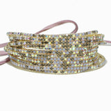 Gold Plaiting with Pave Rhinestone Multi Layered Stretch Bracelet SET - view 33
