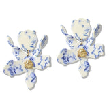 110183, CHIC FLOWER PORCELAIN CERAMIC EARRING