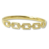 110190, GOLD LINK CHAIN STAINLESS STEEL BANGEL BRACELET wholesale fashion jewelry - GOOD FEELINGS, INC
