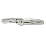 Knot Accent Stainless Steel Bangle Bracelet - view 2