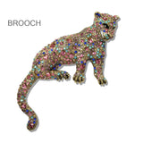 110192, LEOPARD PANTHER RHINESTONE PIN BROOCH wholesale fashion jewelry - GOOD FEELINGS, INC