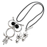 110193, BIG VINTAGE OWL LONG PENDANT NECKLACE wholesale fashion jewelry - GOOD FEELINGS, INC