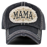 110195, MAMA EMBROIDERED VINTAGE BASEBALL CAP