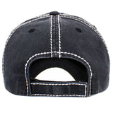 110196, COWGIRL 01 EMBROIDERED VINTAGE BASEBALL CAP