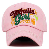 110198, TEQUILA GIRL EMBROIDERED VINTAGE BASEBALL CAP