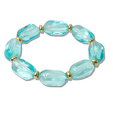 110202, GEOMETRIC ACRYLIC BEADED STRETCH BRACELET