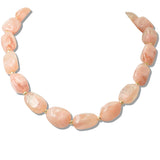 110203, GEOMETRIC NATURAL ACRYLIC BEADED NECKLACE