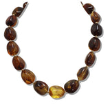 110203, GEOMETRIC NATURAL ACRYLIC BEADED NECKLACE
