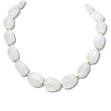 110203, GEOMETRIC NATURAL ACRYLIC BEADED NECKLACE