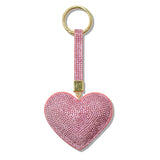 110219, HEART CRYSTAL EMBELLISHED PLUSH KEYCHAIN