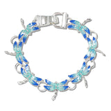 110239, DRAGONFLY ENAMEL MAGNETIC CLOSURE BRACELET