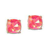 Geometric Bold Colorful Crystal Stud Earring - view 6