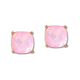 Geometric Bold Colorful Crystal Stud Earring - view 7