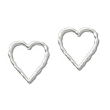 110289, HAMMERED CUTOUT HEART EARRING