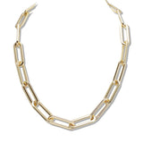 110364, BOLD CHAIN STATEMENT NECKLACE wholesale fashion jewelry - GOOD FEELINGS, INC