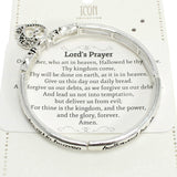 110379, LORDS PRAYER FILIGREE HEART CHARM STRETCH BRACELET