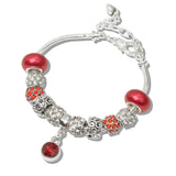 110381, SORORITY CRYSTAL BEADED CHARM BRACELET
