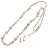 110389, NATURAL STONE AND BEADED LONG NECKLACE wholesale fashion jewelry - GOOD FEELINGS, INC
