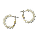 20MM Minimal Brass Beaded Hoop Earrings - view 5