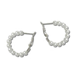20MM Minimal Brass Beaded Hoop Earrings - view 4