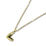 110467, BUBBLE HEART CHARM STAINLESS STEEEL NECKLACE