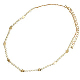 110473, DAINTY HEART ACCENT PEARL BEADED NECKLACE