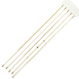 110477, 5 PIECE MIXED GOLD CHAIN BRACELET SET