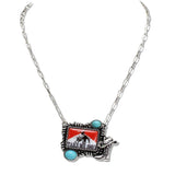 110483, VINTAGE WESTERN TAKE ME AWAY PENDANT NECKLACE wholesale fashion jewelry - GOOD FEELINGS, INC