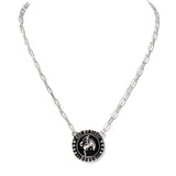 110491, WESTERN NOT MY FIRST RODEO ENGRAVED NECKLACE wholesale fashion jewelry - GOOD FEELINGS, INC