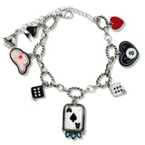 110501, WESTERN ACE OF SPADES AND LUCKY CHARM BRACELET wholesale fashion jewelry - GOOD FEELINGS, INC