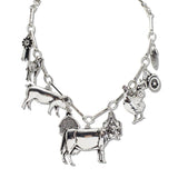 110509, WESTERN FARM ANIMAL CHARM NECKLACE wholesale fashion jewelry - GOOD FEELINGS, INC