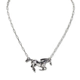 110510, WESTERN GALLOPING HORSE NECKLACE wholesale fashion jewelry - GOOD FEELINGS, INC