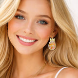 110572, FESTIVE EASTER EGG BOW EARRINGS wholesale fashion jewelry - GOOD FEELINGS, INC