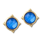 110577, GEOMETRIC FACETED STUD EARRINGS