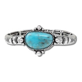 110603, WESTERN TURQUOISE STONE STRETCH BRACELET wholesale fashion jewelry - GOOD FEELINGS, INC