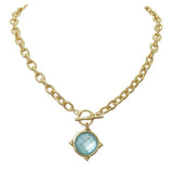 Geometric Faceted Toggle Necklace - view 4